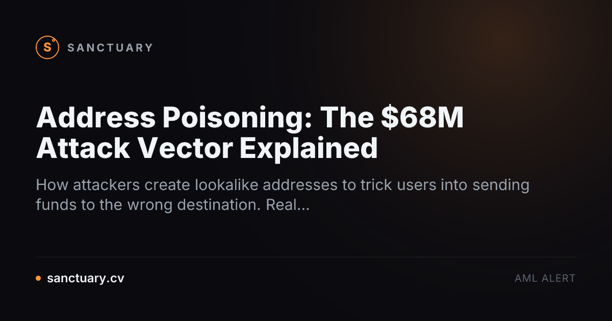 Address Poisoning: The $68M Attack Vector Explained