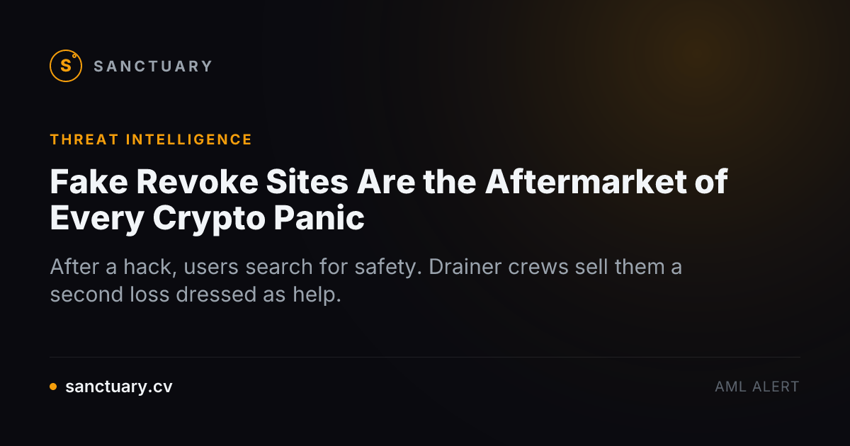 Fake revoke sites - вторичный рынок каждой crypto panic